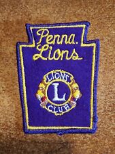 Vintage Penna. Lions Club embroidered patch - Keystone shape picture