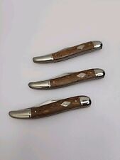 3 Vintage Imperial USA DE Toothpick Fish Knife Lot 2 Blades NOS picture