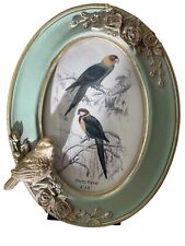 Sikoo Vintage 4 By 6 Picture Photo Frame Oval Bird Tabletop And Wall Hanging picture