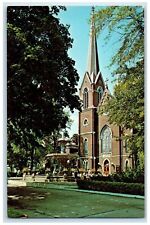 c1960's Trinity Methodist Church Exterior Roadside Madison Indiana IN Postcard picture