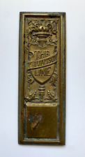 Antique THE WILLIAMSON LINE brass railroad badge/plate/sign picture