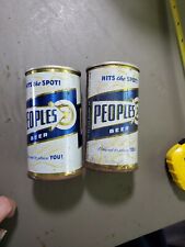 2-People's Beer, Oshkosh, Wisconsin. flat top and Tab top beer cans picture