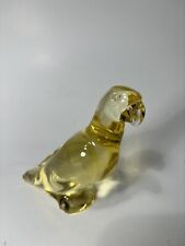 Baccarat Crystal Yellow PARROT BIRD Figurine Paperweight France READ 3 3/4” picture