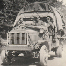USA Army Motor Liberty Truck Transport Troops Soldiers RPPC Postcard Automobile picture