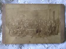 Royal Artillery Band - 19th Century Cabinet Card - Liverpool Studio - Very faded picture