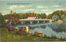 Picturesque View of Deal Lake And Bridge, Asbury Park, New Jersey Postcard picture