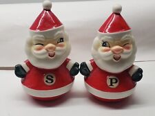 RARE 1960s Vintage Salt Pepper Shakers HOLT HOWARD Winking Santa Claus AS IS picture