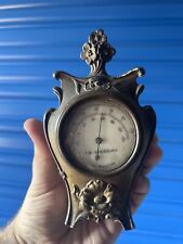 Antique The Amesbury 1920s Brass Mantle Stand Thermometer Jennings Co RARE picture
