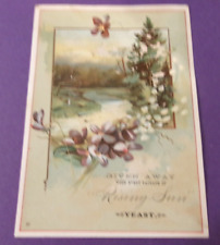 ANTIQUE VICTORIAN TRADE CARD ADVERTISING COLORFUL RISING SUN YEAST picture