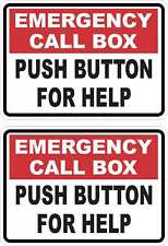 3.5in x 2.5in Emergency Call Box Vinyl Stickers Safety Business Sign Decals picture
