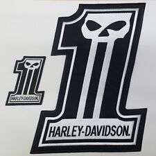 Harley Davidson #1 Large Patch - Harley Davidson Skull #1 Back Patch 12