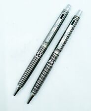 NOS Zebra FX 2pcs Ballpoint Pen Etched Version Full Metal Black  picture