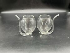 Pair Of Blown Clear Glass Dessert Wine Sippers picture