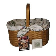 Vintage Longaberger 2001 Large Barbeque Buddy Basket with Liner And Booklets picture