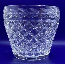 Vintage Clear Glass Ice Bucket French Diamond Cut Glass - 7 Inch picture