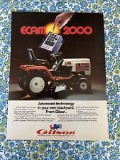Vintage 1985 Gilson ECAM 2000 Electronic Brain Print Ad Garden Tractor picture