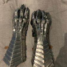Silver Finish Nazgul Gauntlets Steel Medieval armor Gloves Lord of the Rings picture