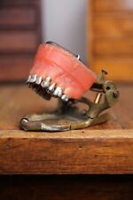 Antique Denture Brass Articulator Dental Teeth Dentist Medical Tool Oddity Old picture