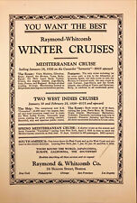 1925 Raymond & Whitcomb Winter Cruises Vintage Print Ad picture