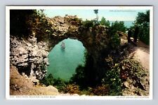 Mackinac Island MI-Michigan, Arch Rock, Antique, Vintage Souvenir Postcard picture
