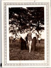 Handsome Feminine Man Wearing Long Skirt Hugs Men 1920s Vintage Photo Gay Int picture