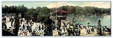c1905 Panorama Fold Out Band Concert Delaware Park Buffalo New York NY Postcard picture