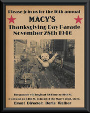 Miracle On 34th Street Macy's Thanksgiving Day Parade On 70 Year Old Paper *165 picture