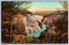 New York - Middle Falls, Letchworth state Park - Vintage Postcards - Posted 1937 picture