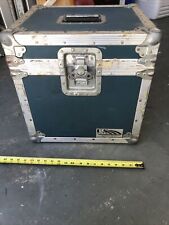 Vintage Heavy Duty Military US Case Corp Metal Rivetted Teal w Black Handle Foam picture