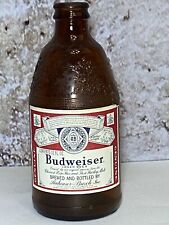 1967 Budweiser Stubby 12 Ounce Empty Vintage Beer Bottle Great Label Shorty T5 picture