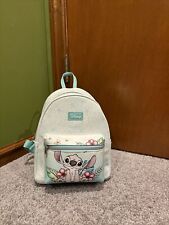 Loungefly Disney Lilo & Stitch Hibiscus Flowers Sketch Mini Backpack RARE picture