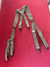 US Army WW2 WWII 1942 Dated M1936 Khaki Combat Suspenders picture