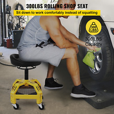 VEVOR Rolling Garage Stool, 300LBS Capacity, Adjustable Height from 24 in to 28. picture