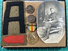 WW1 First Army Pioneer Detachment Grouping Photo Collar DIsc Patch Medal picture