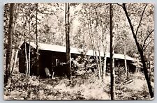 Gresham Wisconsin~Lariat-Silver Spur Ranch~Cabin in Woods~1940s RPPC picture