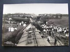 RPPC C & NW RAILROAD TRAIN WRECK DISASTER 1912 SHAWANO CO. WI LYNDHURST UNUSED picture