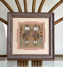 Vintage Aztec Sand Art w/Artist Bio 7x7 picture