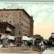 c1900s Ft. Wayne, IN Interurban Wabash Station Harrison St Traction Trolley A116 picture