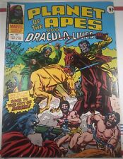 💥 PLANET OF THE APES AND DRACULA LIVES #103 MARVEL UK 1976 CAPTAIN BRITAIN 1 picture