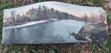 Vtg Double Postcard Extra Long Pine Bluff Brodhead, WI Panorama Illustration picture