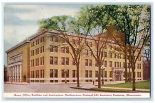 c1940's Home Of Building And Auditorium Minneapolis Minnesota MN Trees Postcard picture