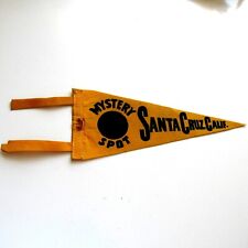 Vintage 50s Mystery Spot Santa Cruz California Pennant Flag Size 11.5 Inches picture
