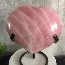 750g Natural Pink Rose heart shape Quartz Crystal heart Healing Gemstone 05 picture