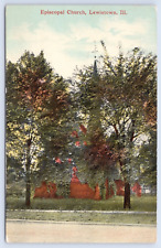 c1916 Episcopal Church Lewiston Illinois Fulton County IL Vintage Postcard picture