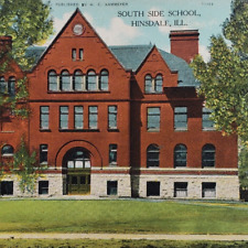Hinsdale South Side School Postcard c1913 Illinois Vintage Old Art Antique D697 picture