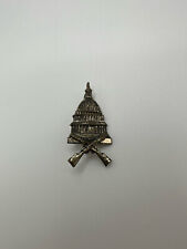 Vintage Washington DC The Capitol Building Infantry Pin Crossed Rifles 1.5