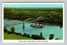 Paducah KY- Kentucky, Aerial George Rogers Clark Bridge, Vintage Postcard picture