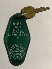 Wheel Inn Motel Hotel Room Key Fob with Key La Place Illinois #6 picture