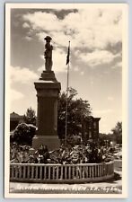 Albia Iowa~Civil War Soldiers Monument In Park~1950s RPPC picture