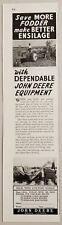 1939 Print Ad John Deere Tractor & Power Ensilage Harvester Moline,Illinois picture
